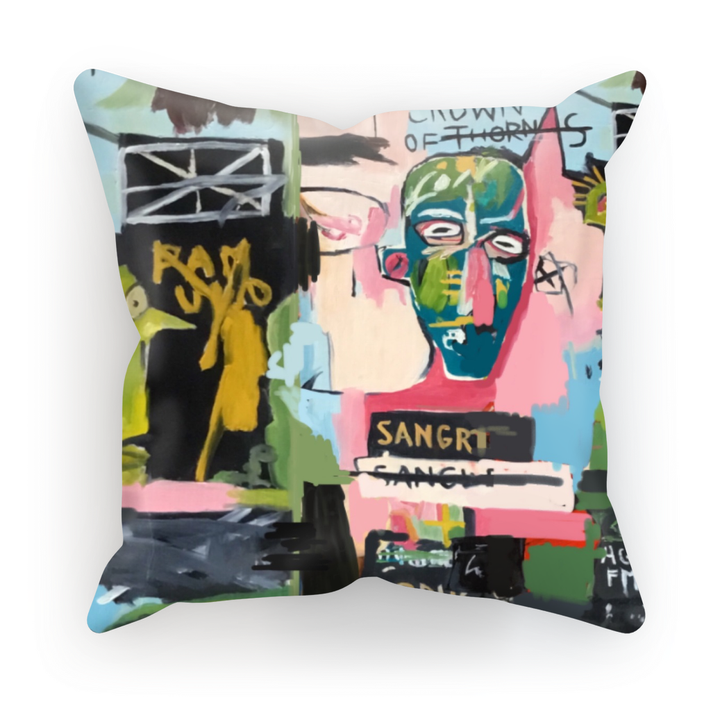 Basquiat Cushion Cover - Karen Ann Jones ~ artist