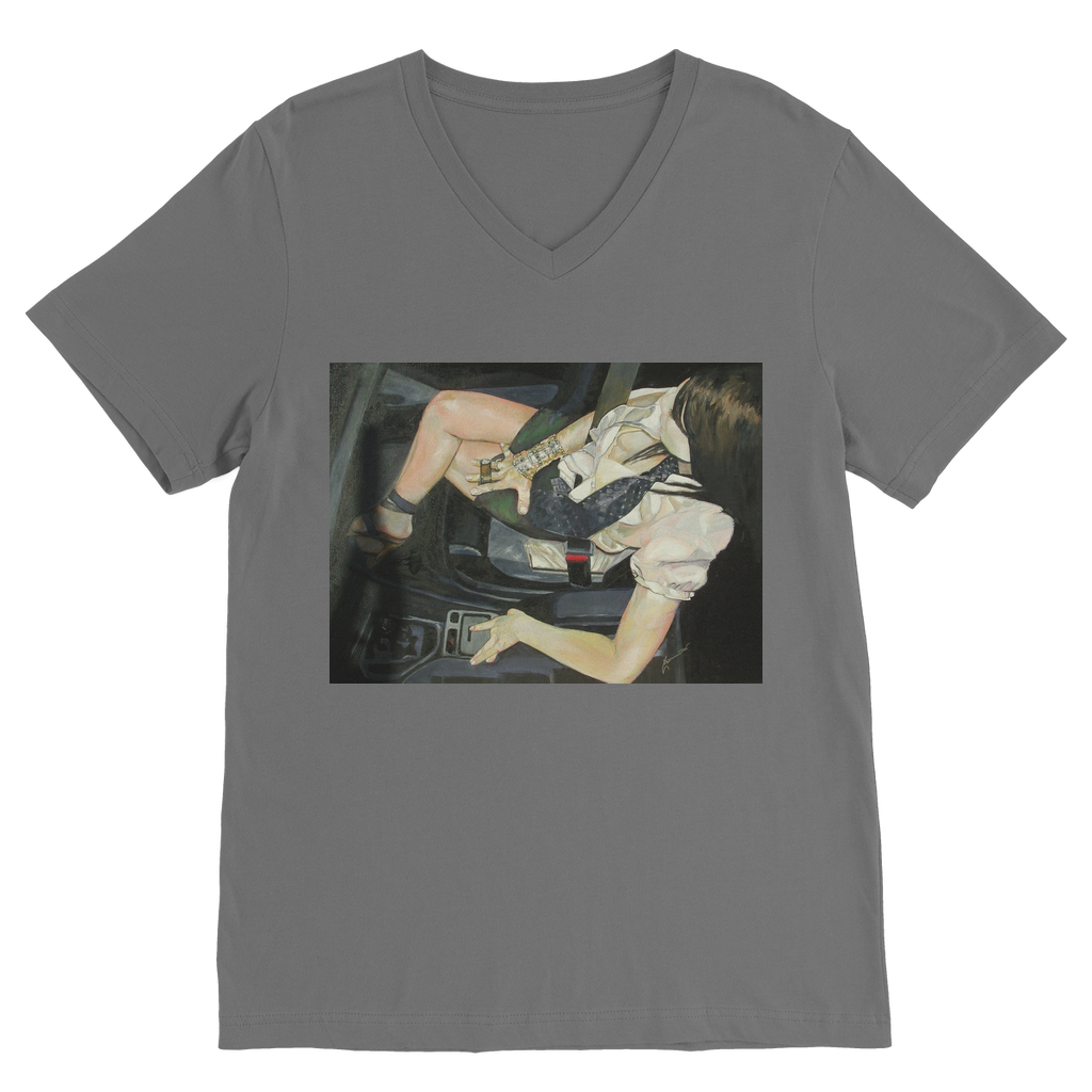 Cuban Classic V-Neck T-Shirt - Karen Ann Jones ~ artist