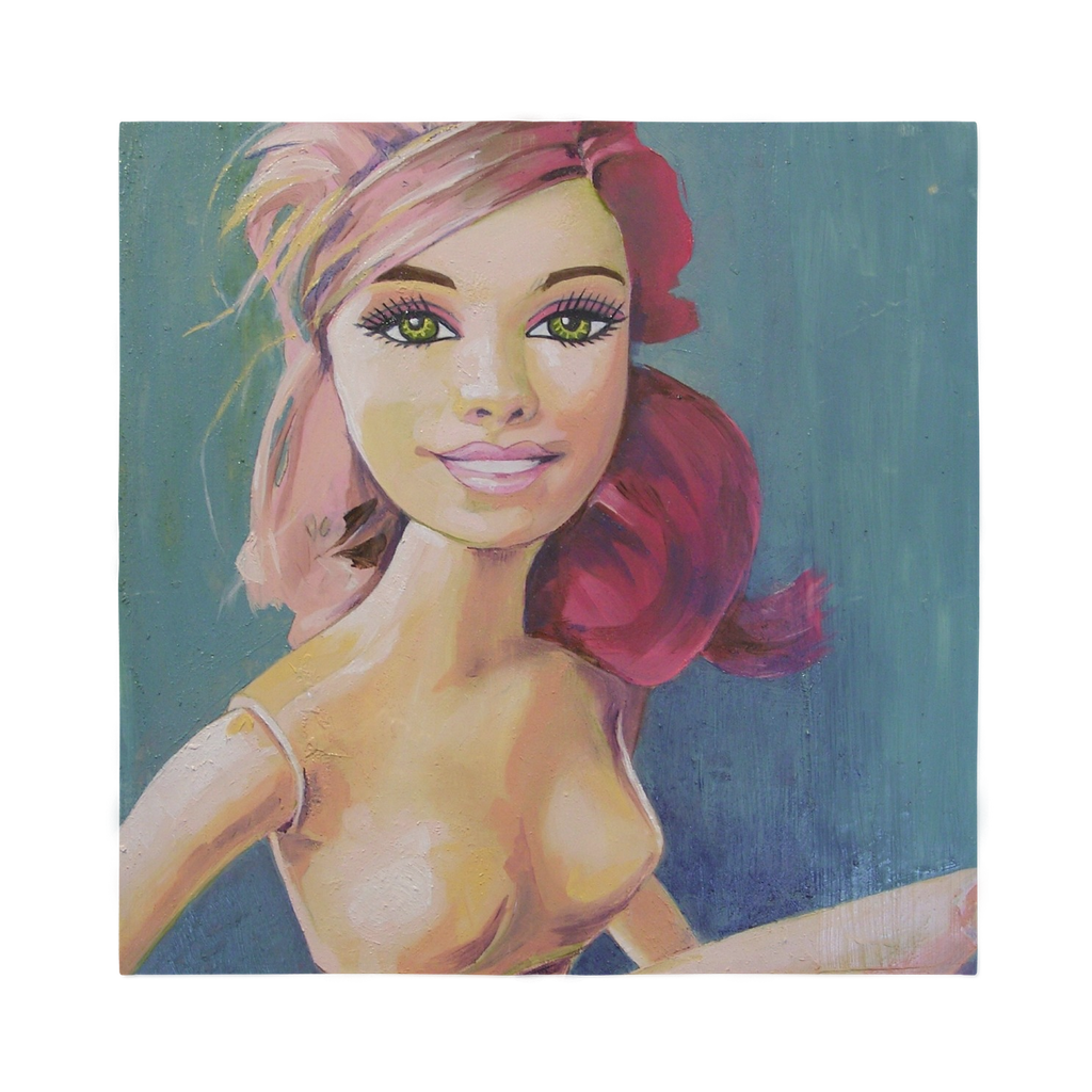 Barbie - pink hair Scarf - Karen Ann Jones ~ artist