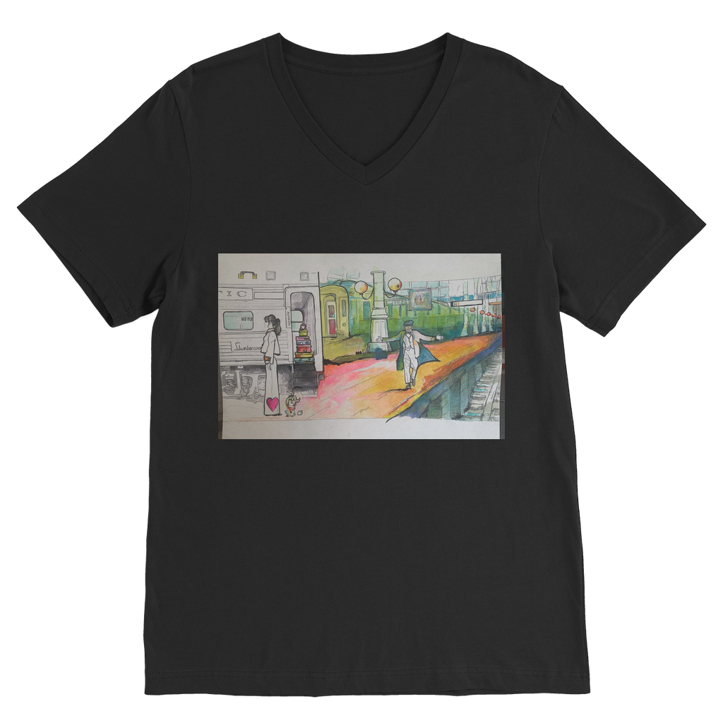 I’ve Arrived Classic V-Neck T-Shirt - Karen Ann Jones ~ artist