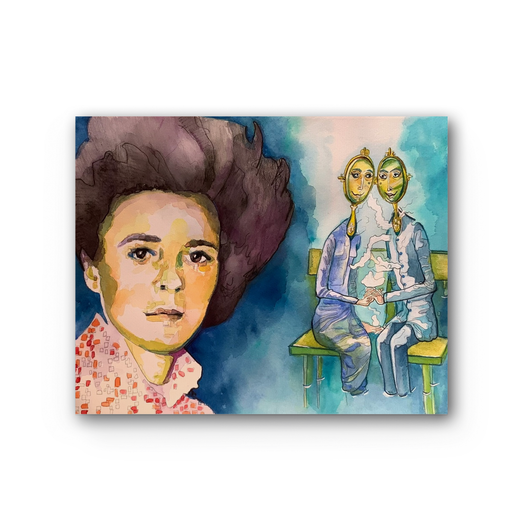 The mirror Premium Stretched Canvas
