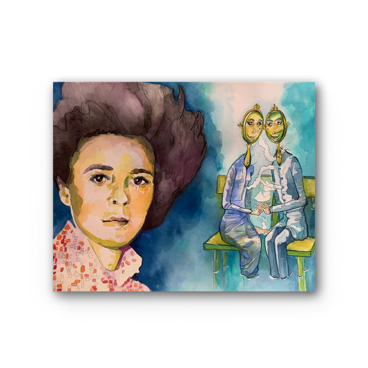 The mirror Premium Stretched Canvas