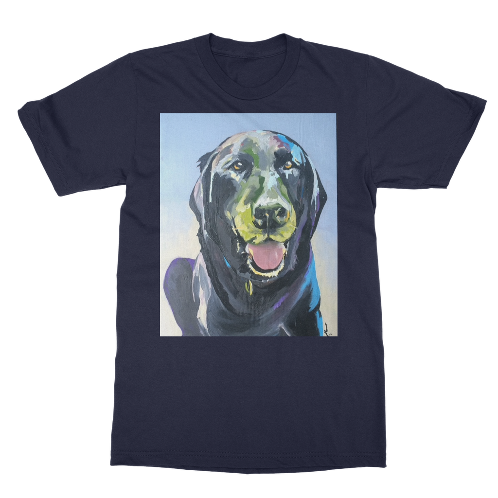 Adult T-Shirt - Black Lab - Karen Ann Jones ~ artist