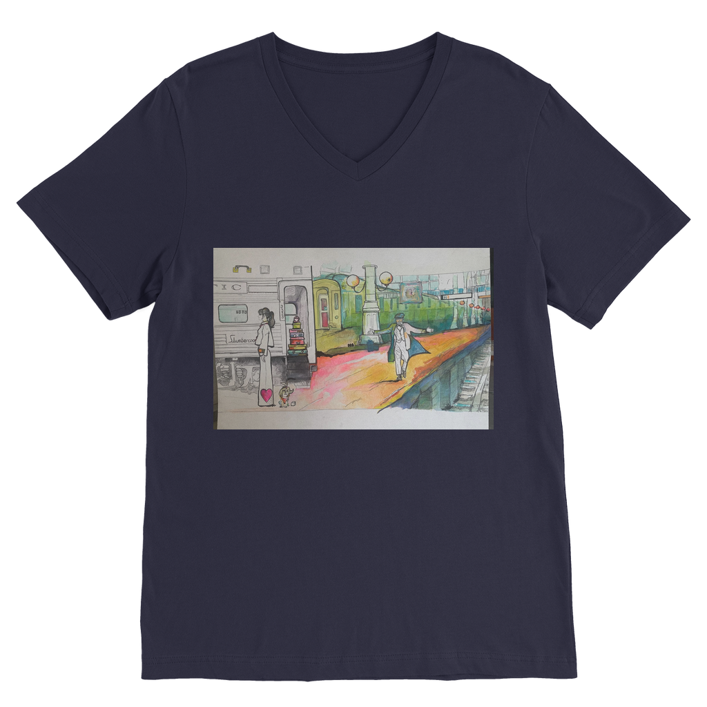 I’ve Arrived Classic V-Neck T-Shirt - Karen Ann Jones ~ artist