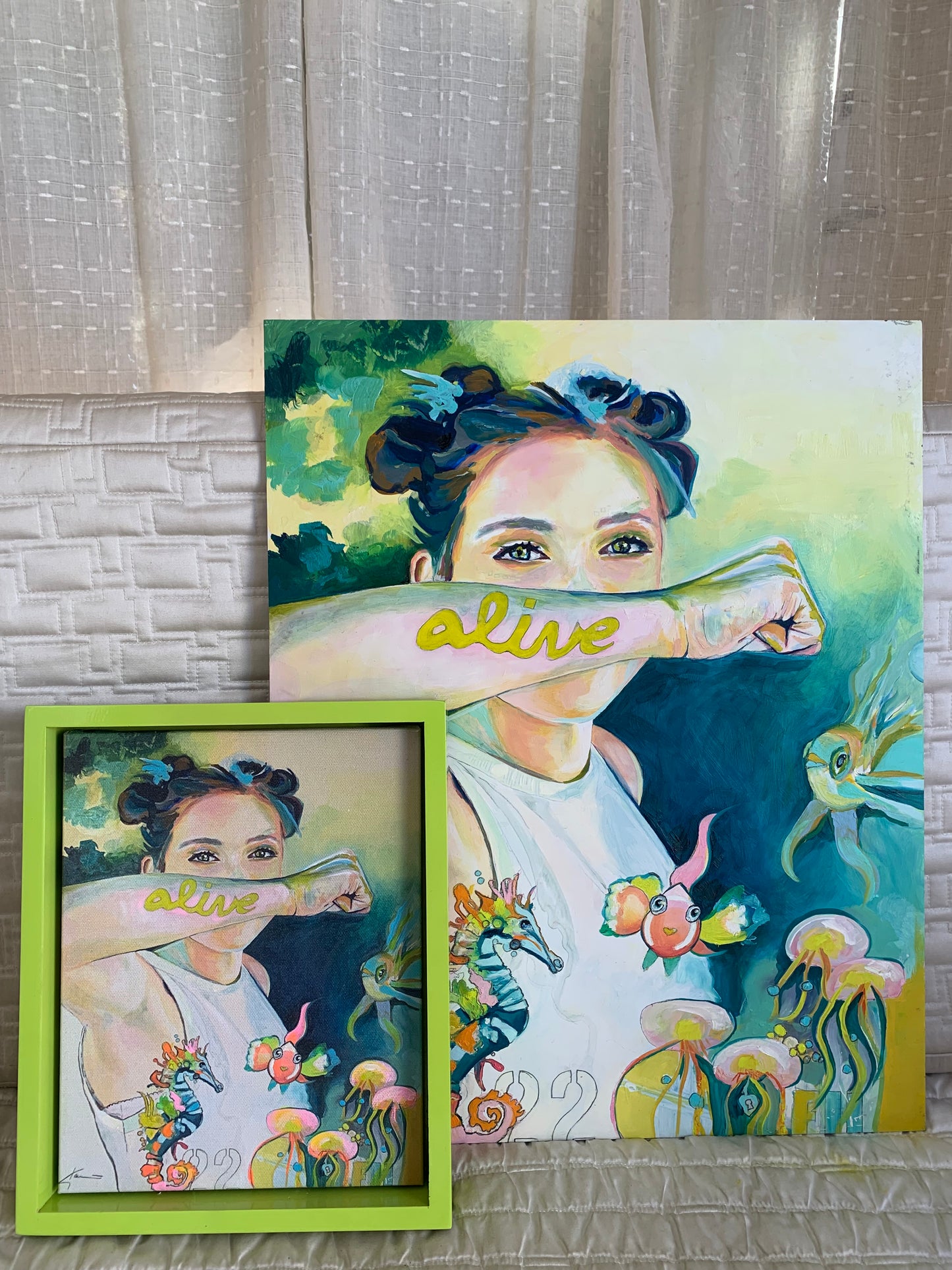 Embellished Print Oil painting - ‘Alive’