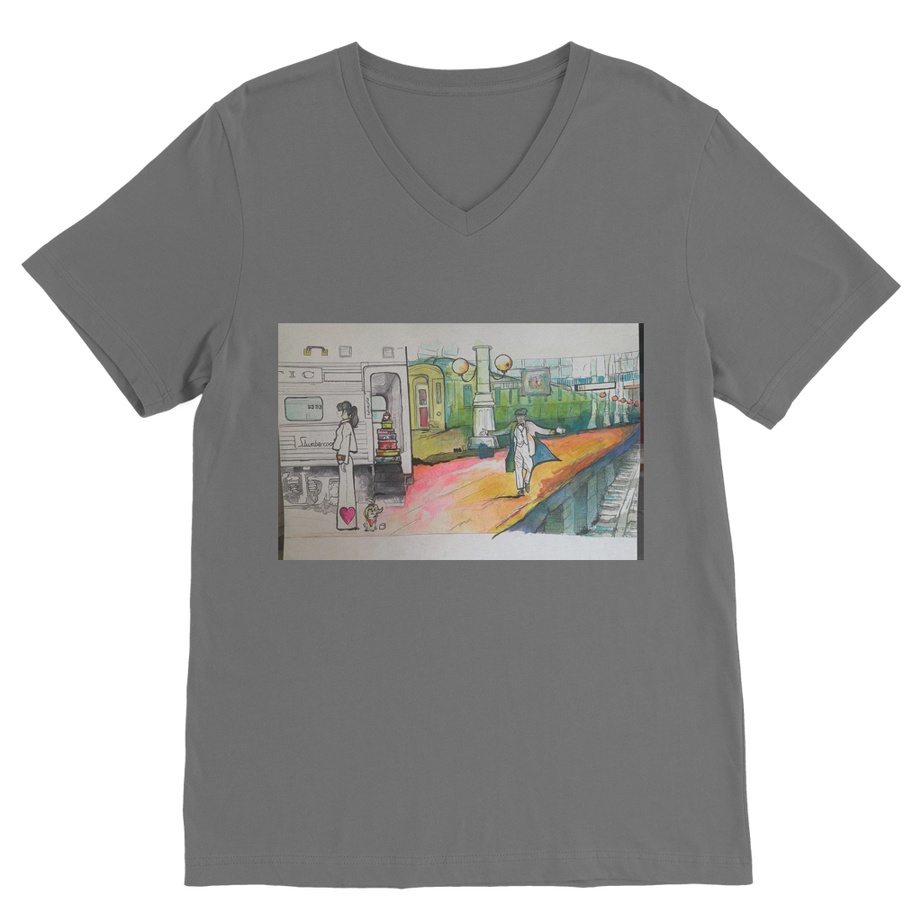 I’ve Arrived Classic V-Neck T-Shirt - Karen Ann Jones ~ artist
