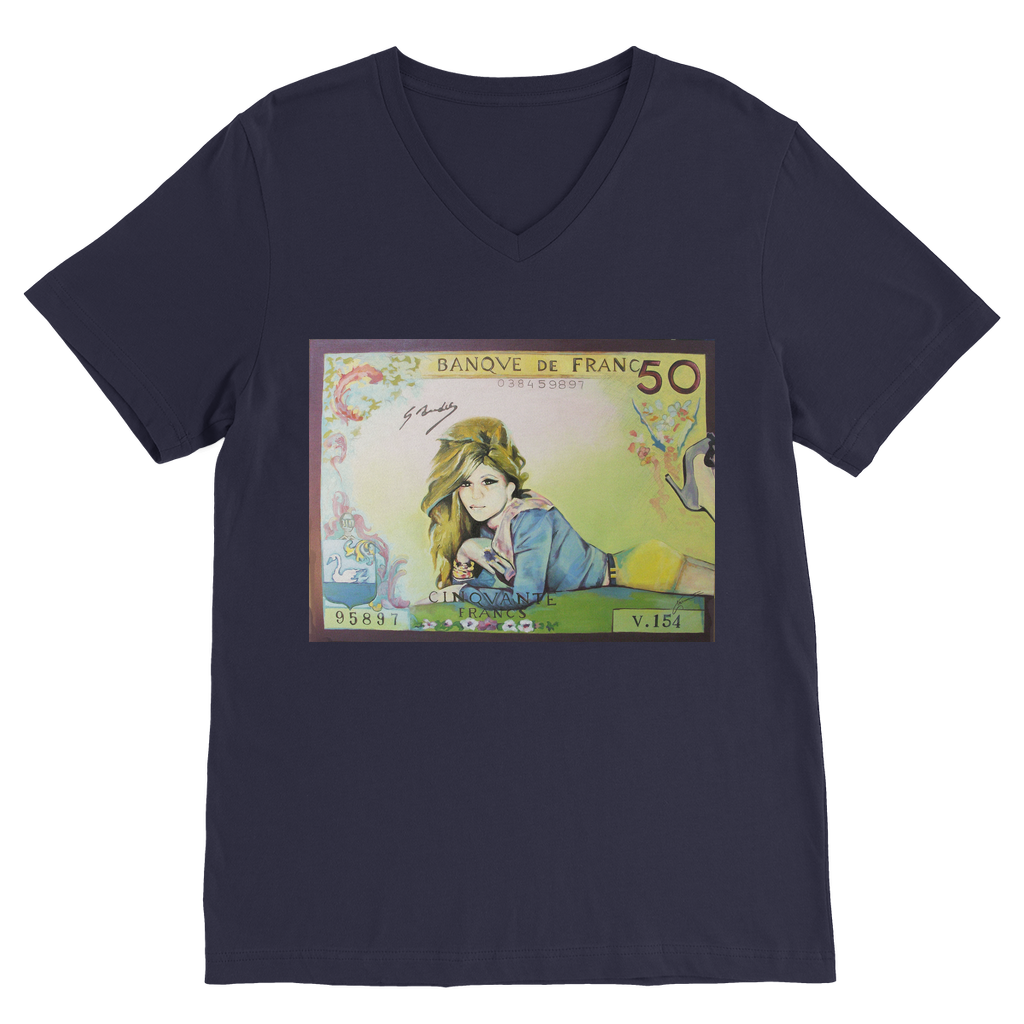 French Franc Classic V-Neck T-Shirt