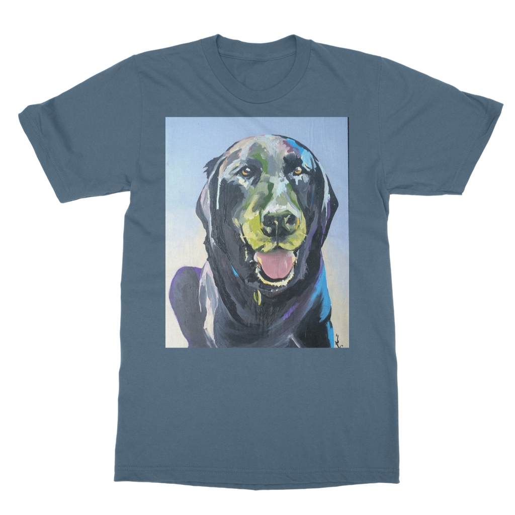 Adult T-Shirt - Black Lab - Karen Ann Jones ~ artist