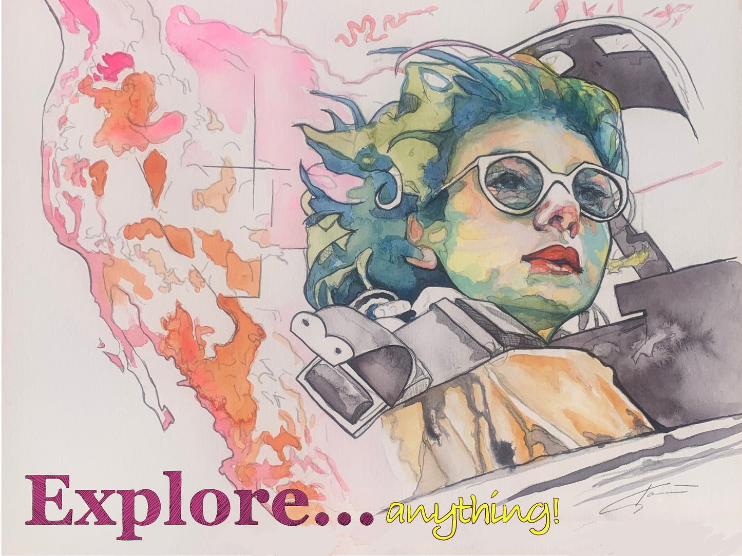 Original watercolor painting ‘Explore’