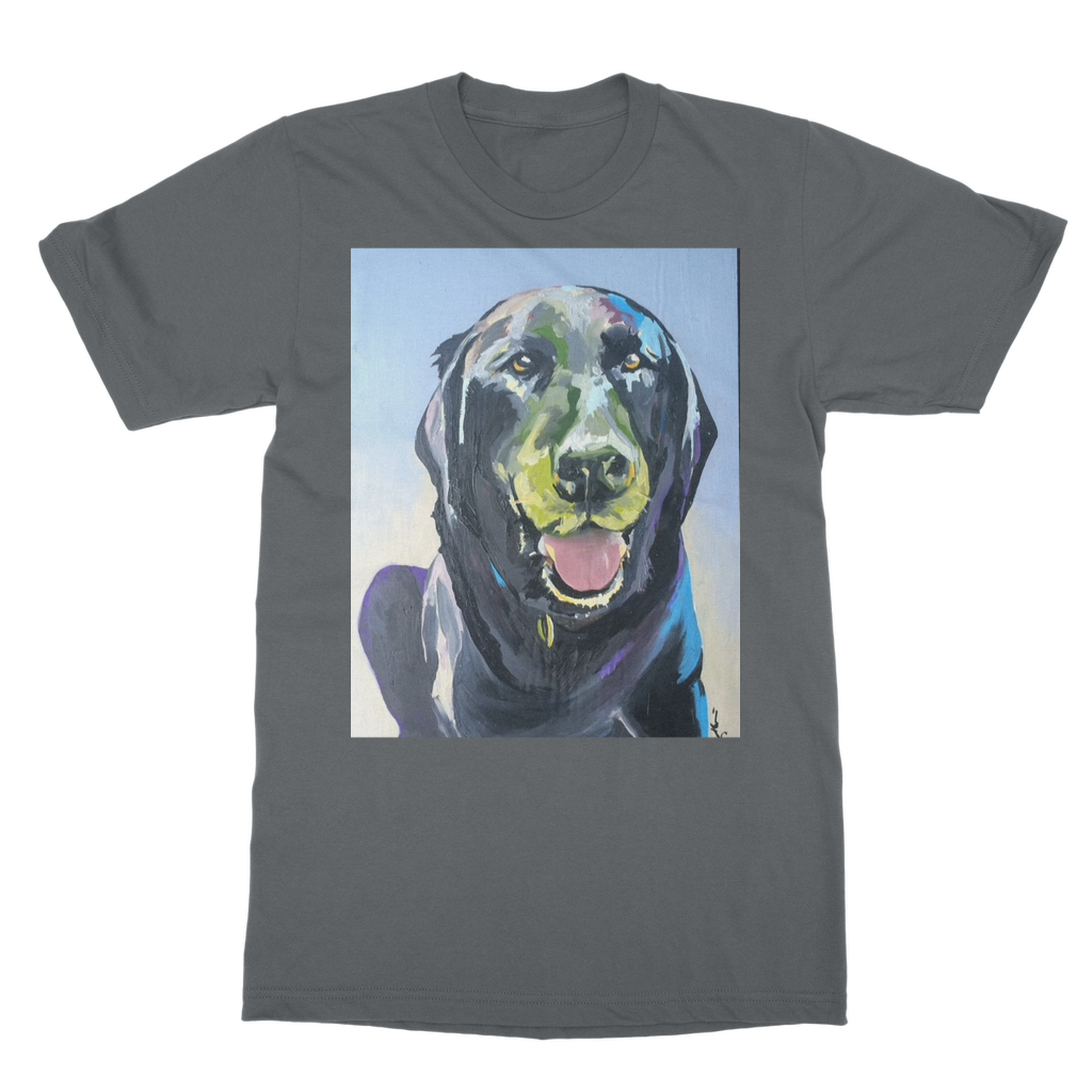 Adult T-Shirt - Black Lab - Karen Ann Jones ~ artist