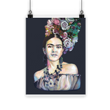 Frida - black background Classic Poster