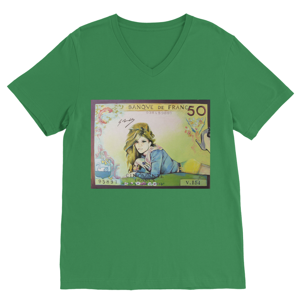 French Franc Classic V-Neck T-Shirt