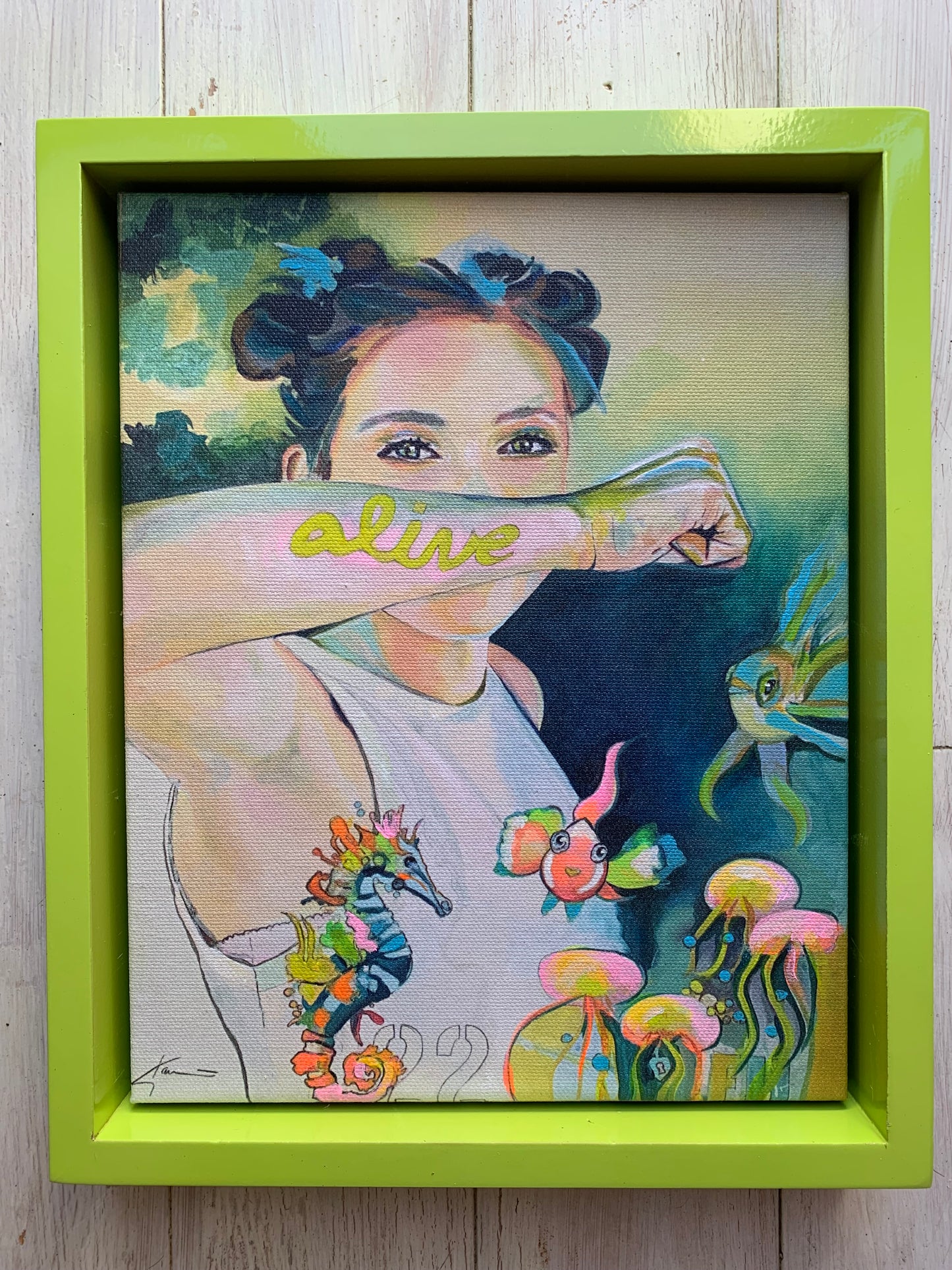 Embellished Print Oil painting - ‘Alive’