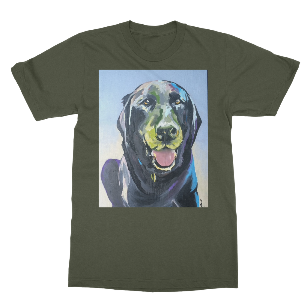 Adult T-Shirt - Black Lab - Karen Ann Jones ~ artist