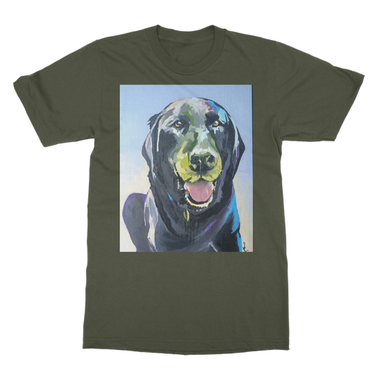 Adult T-Shirt - Black Lab - Karen Ann Jones ~ artist