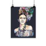 Frida - black background Classic Poster