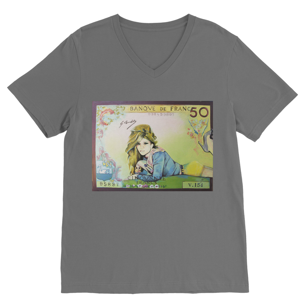 French Franc Classic V-Neck T-Shirt