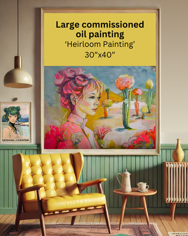 Commission a large custom Oil Painting - ‘Masterpiece Manifestation’ 30”x40”