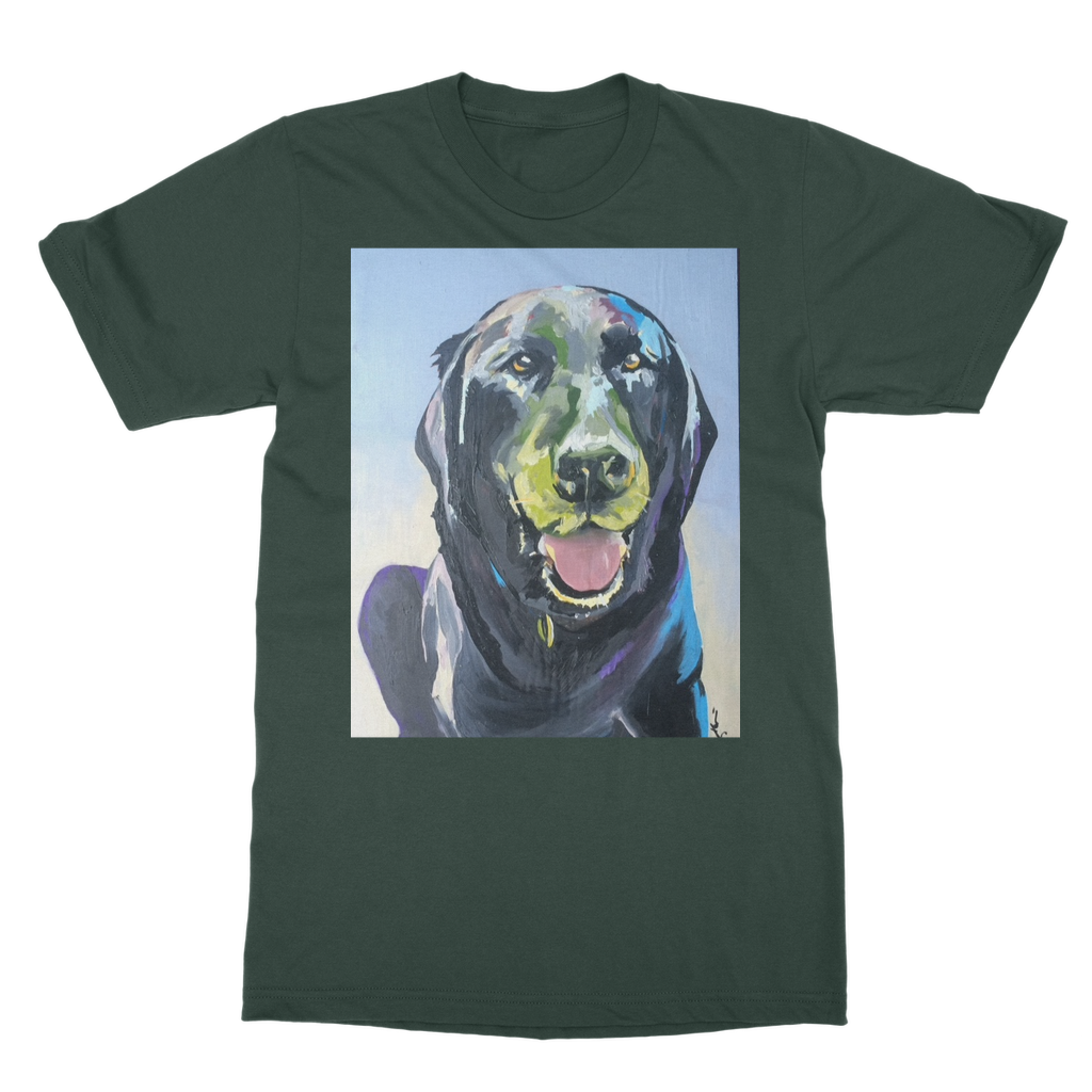 Adult T-Shirt - Black Lab - Karen Ann Jones ~ artist