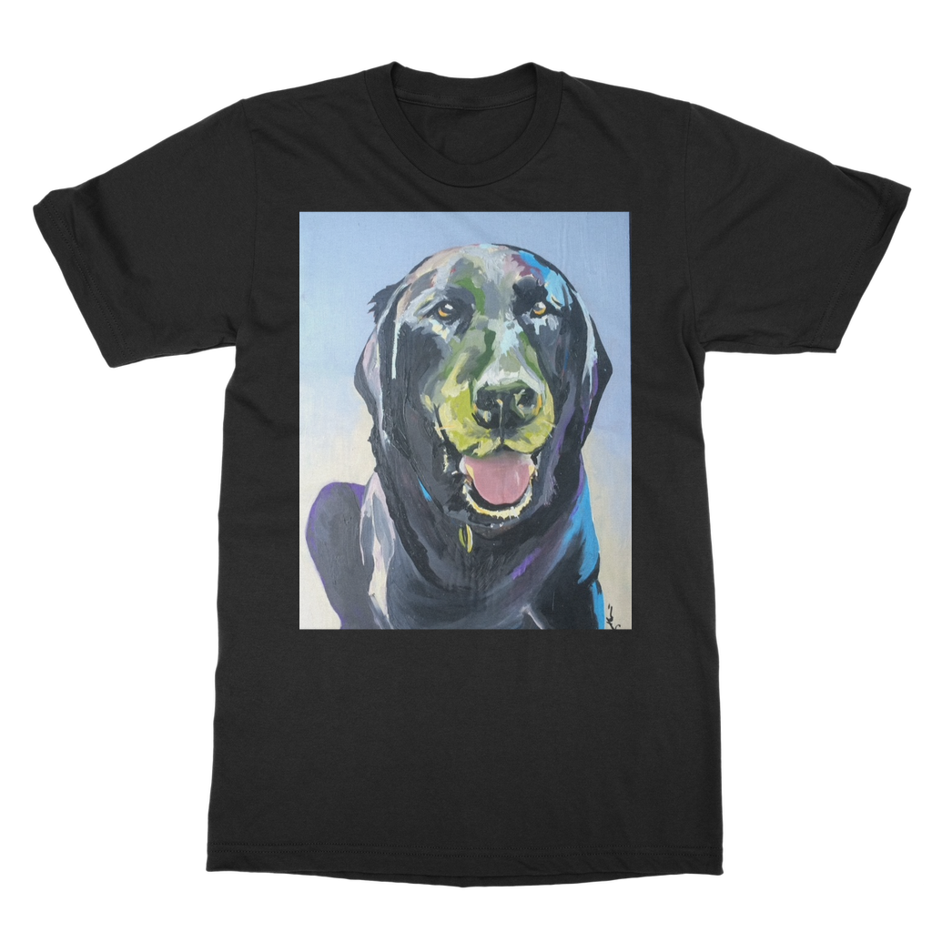 Adult T-Shirt - Black Lab - Karen Ann Jones ~ artist