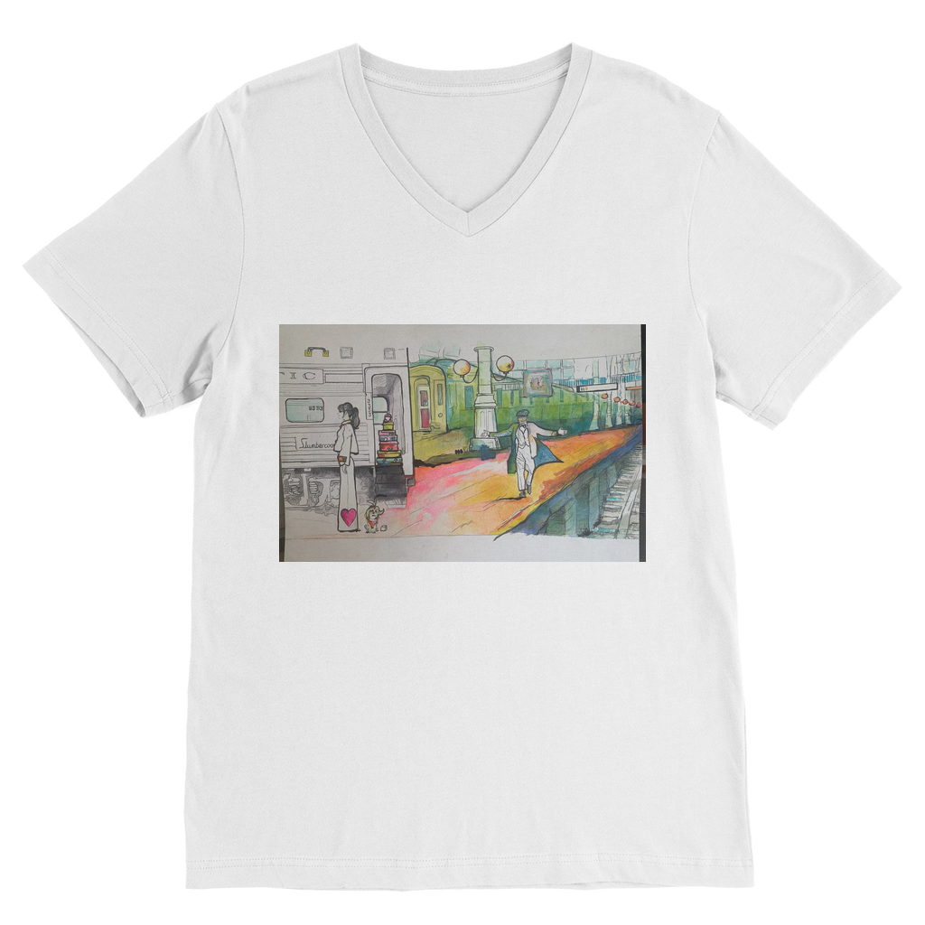 I’ve Arrived Classic V-Neck T-Shirt - Karen Ann Jones ~ artist