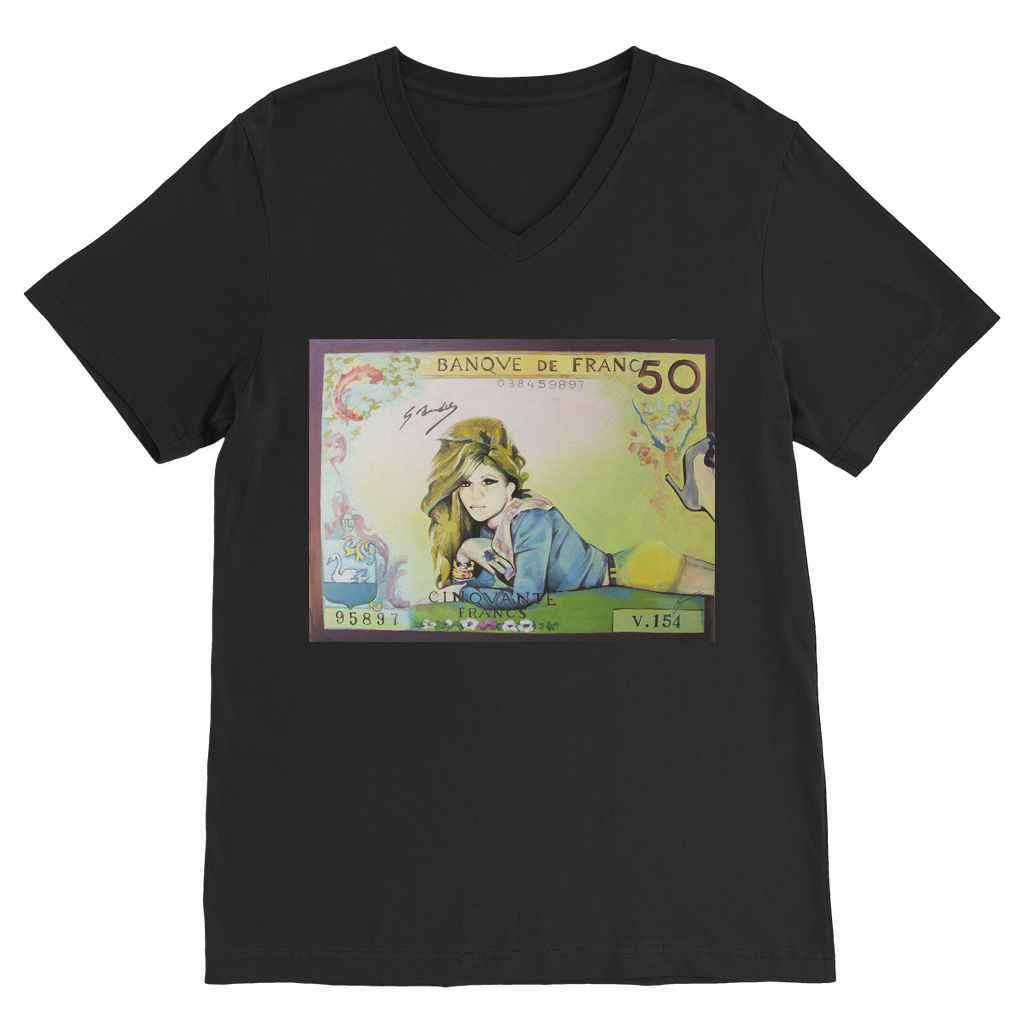French Franc Classic V-Neck T-Shirt