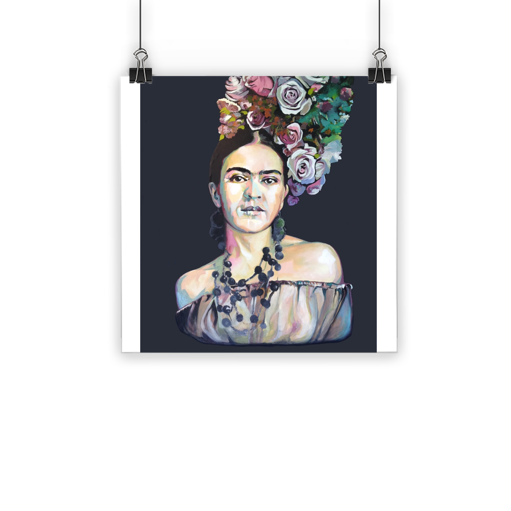 Frida - black background Classic Poster
