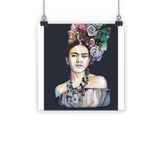 Frida - black background Classic Poster