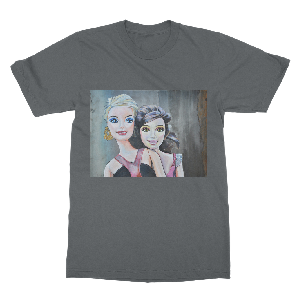 Classic Adult T-Shirt - Barbie & Midge - Karen Ann Jones ~ artist