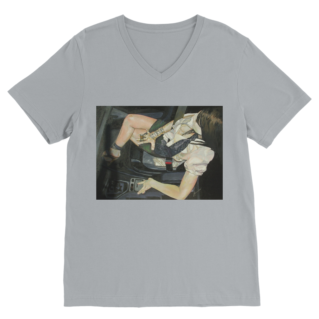 Cuban Classic V-Neck T-Shirt - Karen Ann Jones ~ artist