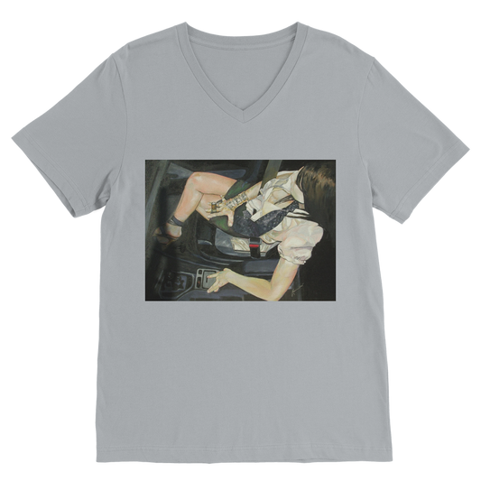 Cuban Classic V-Neck T-Shirt - Karen Ann Jones ~ artist