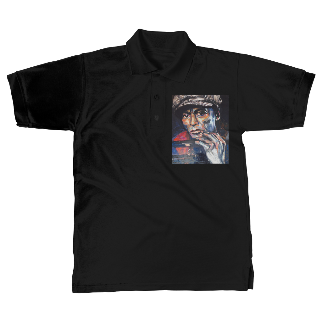 Miles Davis Classic Adult Polo Shirt - Karen Ann Jones ~ artist
