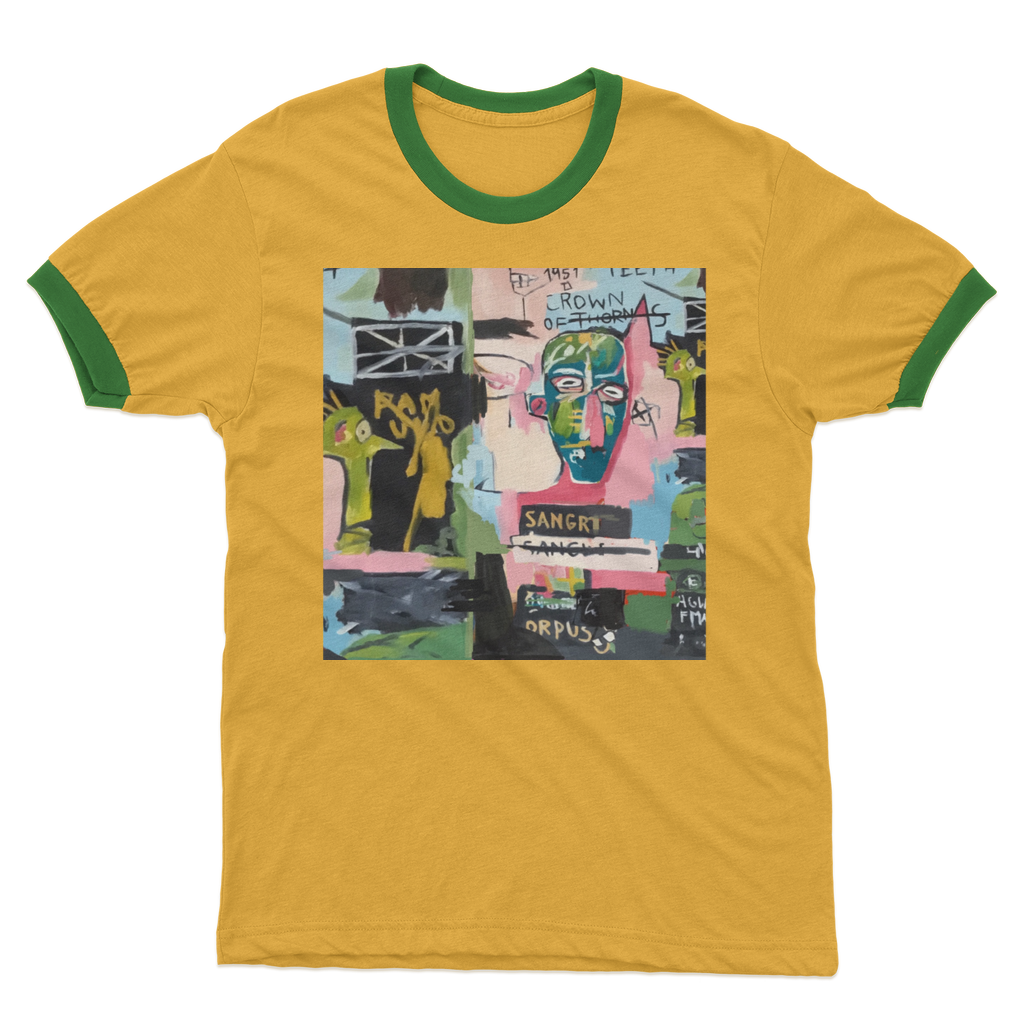 Basquiat Adult Ringer T-Shirt - Karen Ann Jones ~ artist