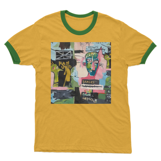 Basquiat Adult Ringer T-Shirt - Karen Ann Jones ~ artist