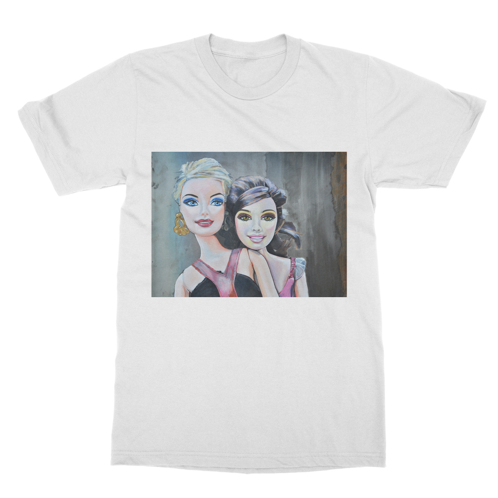 Classic Adult T-Shirt - Barbie & Midge - Karen Ann Jones ~ artist