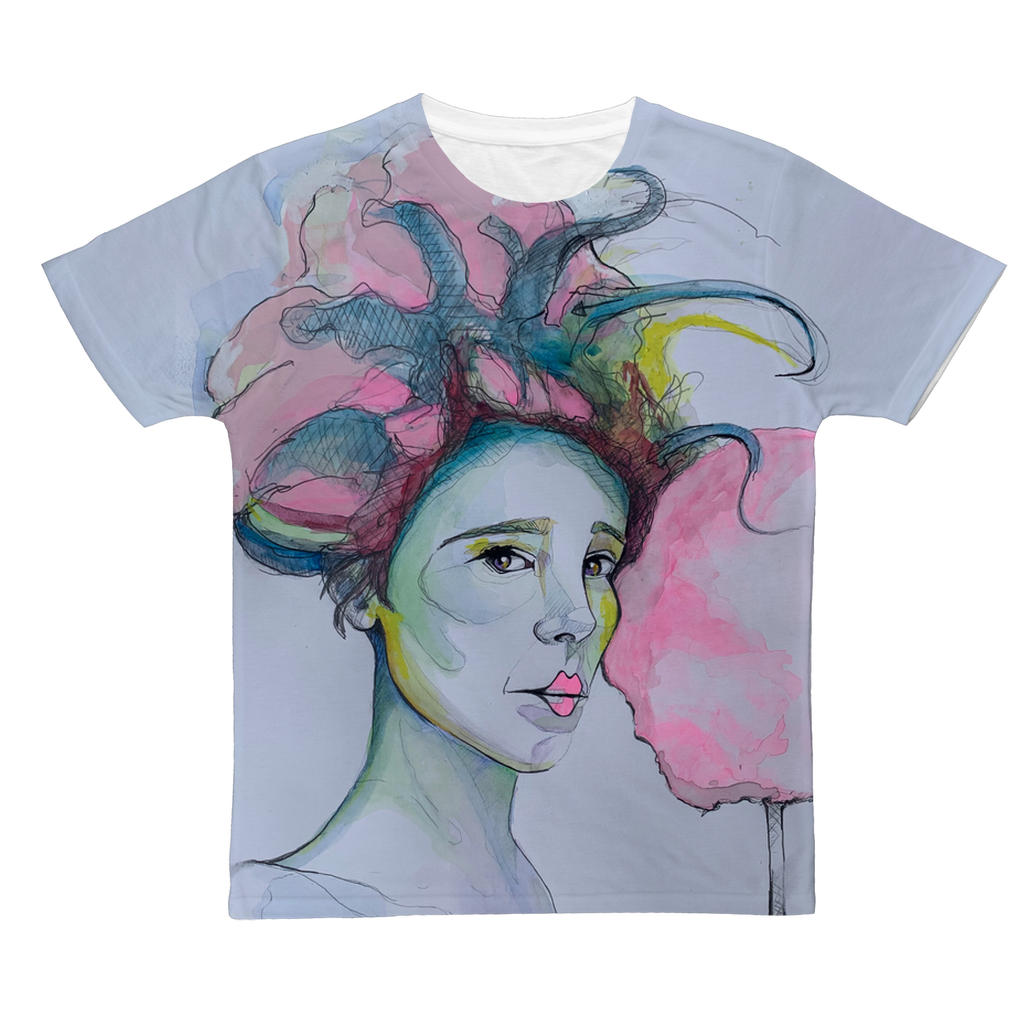 Cotton Candy  Adult T-Shirt - Karen Ann Jones ~ artist