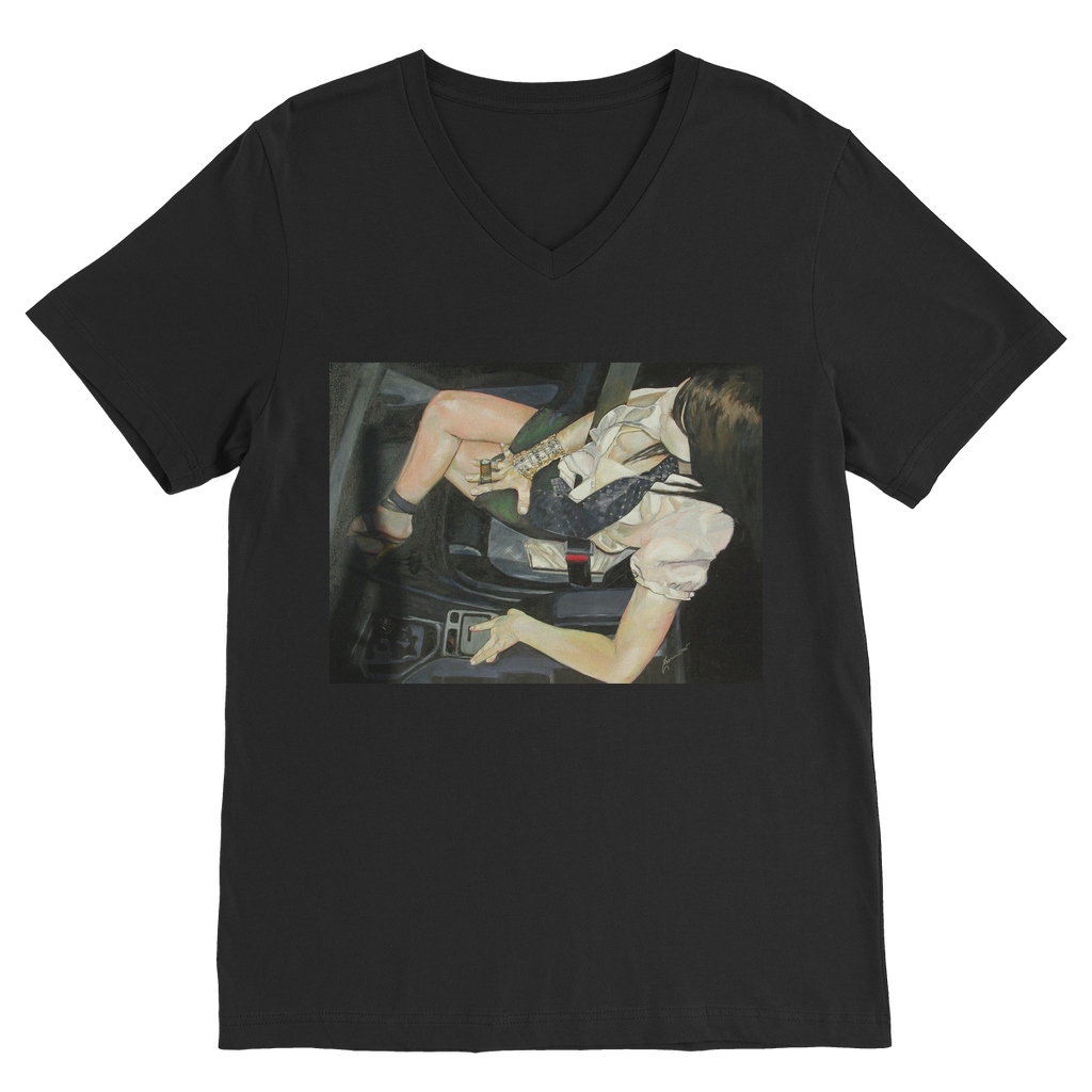 Cuban Classic V-Neck T-Shirt - Karen Ann Jones ~ artist