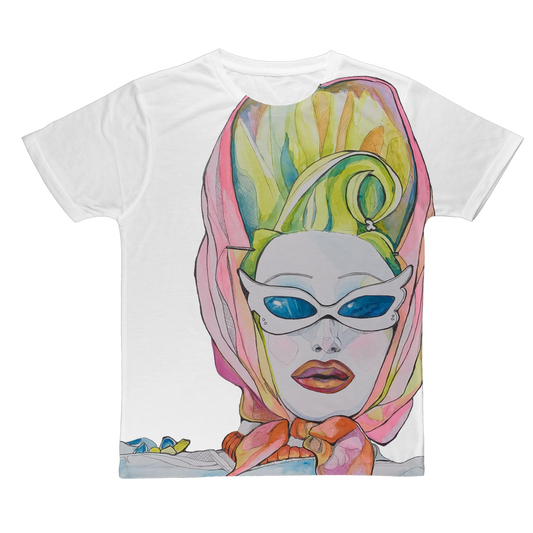 Queen at the Pool  Adult T-Shirt - Karen Ann Jones ~ artist
