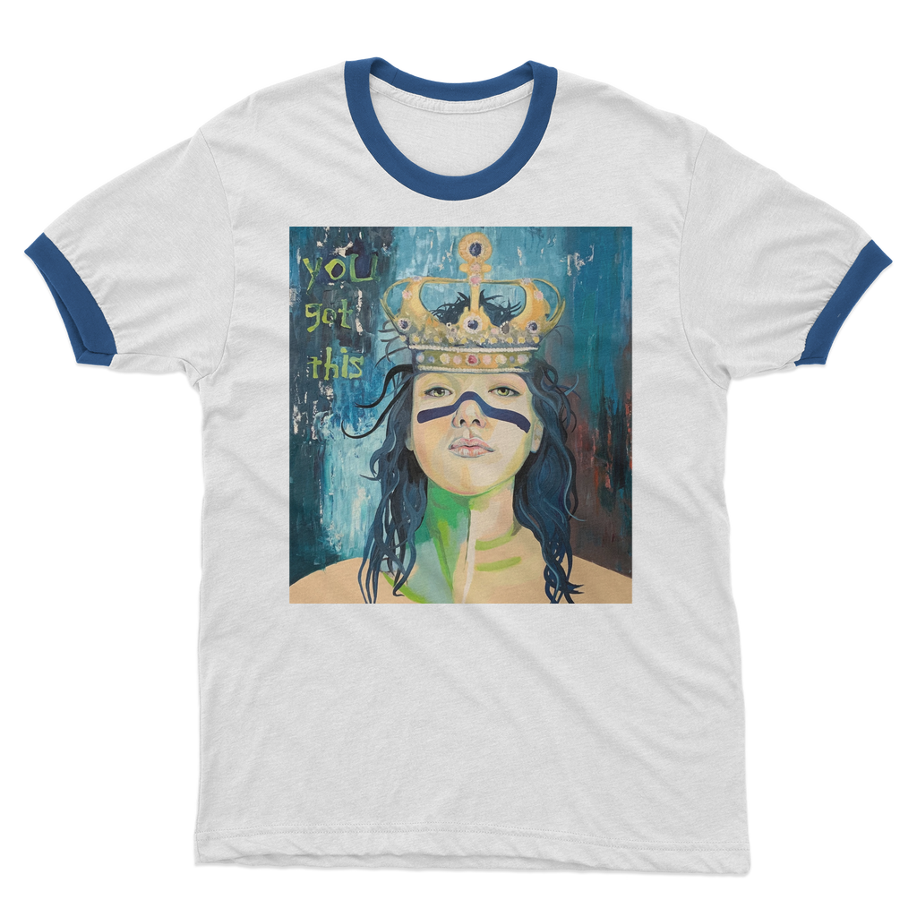 You Got This Adult Ringer T-Shirt - Karen Ann Jones ~ artist