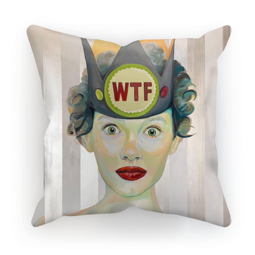 WTF Cushion Cover - Karen Ann Jones ~ artist