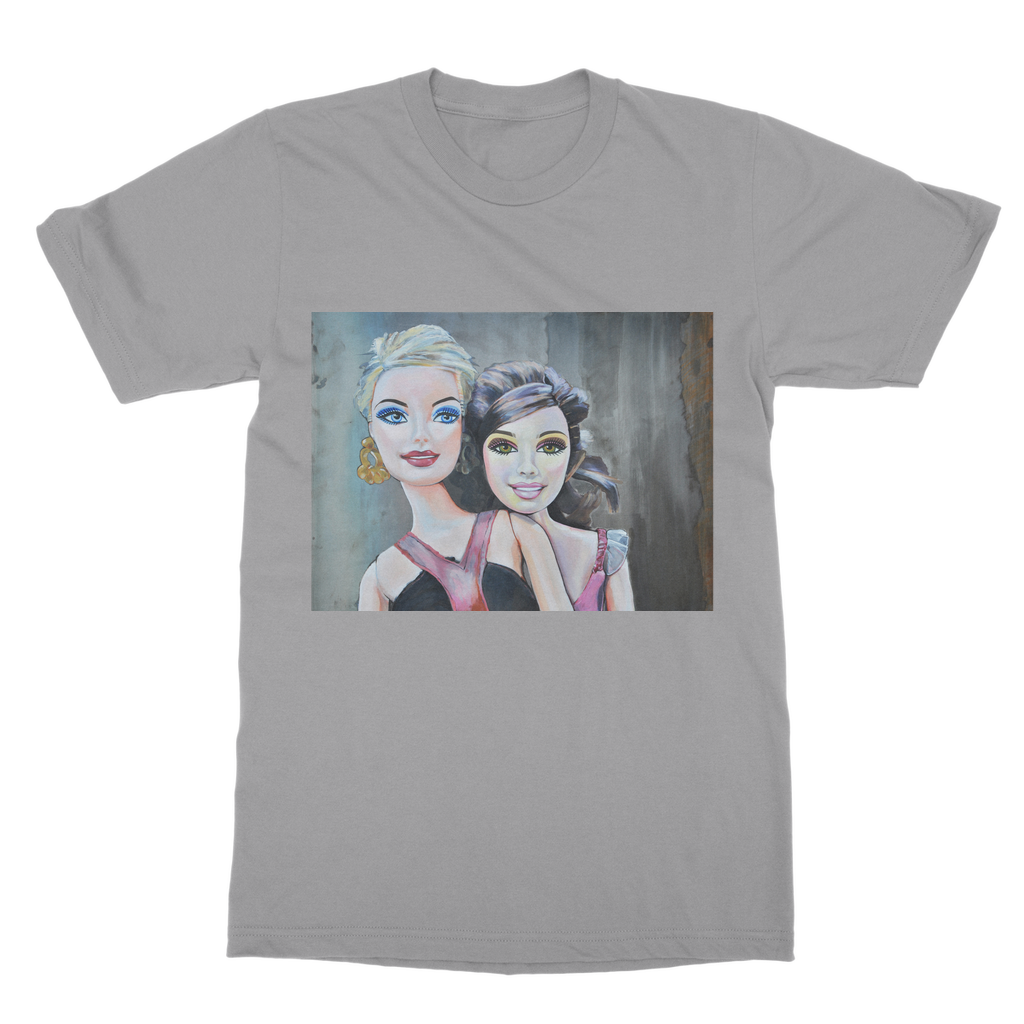 Classic Adult T-Shirt - Barbie & Midge - Karen Ann Jones ~ artist