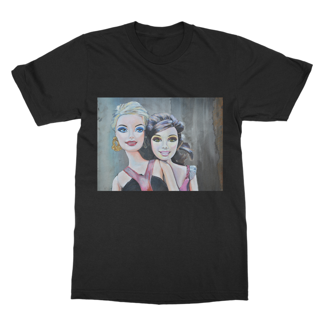 Classic Adult T-Shirt - Barbie & Midge - Karen Ann Jones ~ artist