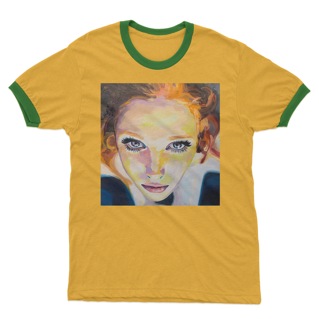 Optimism - Adult Ringer T-Shirt - Karen Ann Jones ~ artist