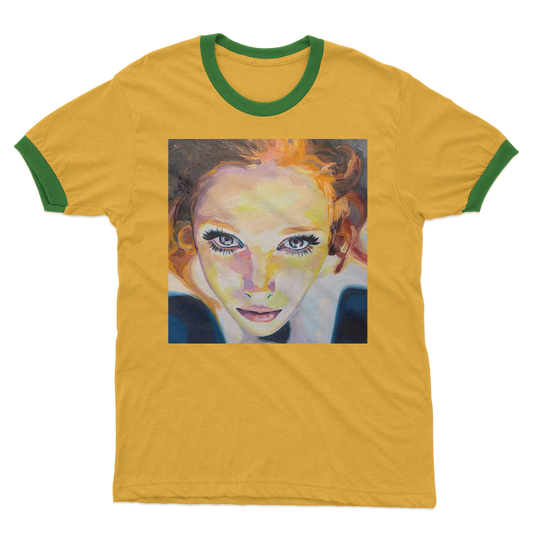 Optimism - Adult Ringer T-Shirt - Karen Ann Jones ~ artist