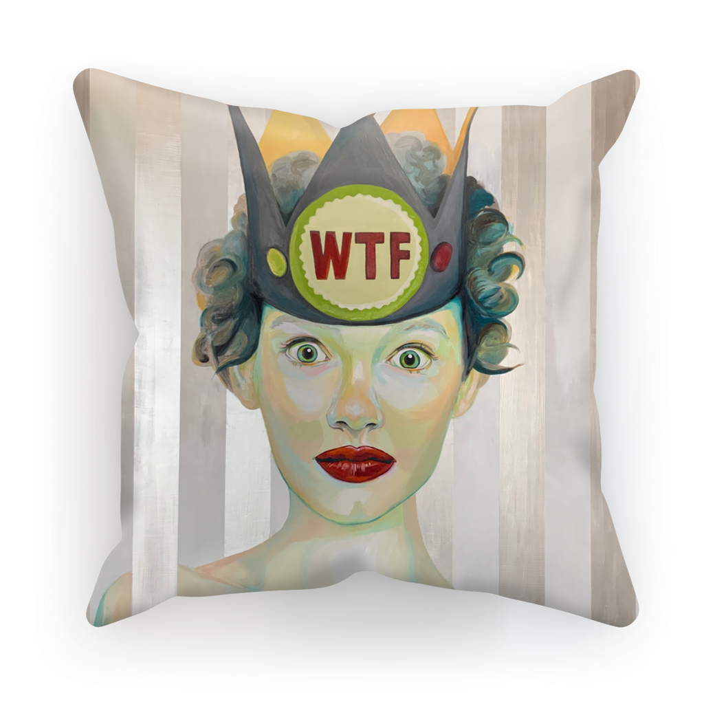 WTF Cushion Cover - Karen Ann Jones ~ artist