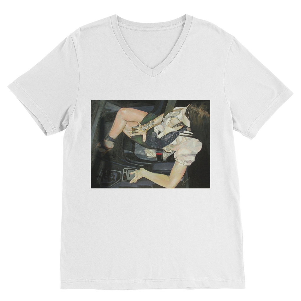 Cuban Classic V-Neck T-Shirt - Karen Ann Jones ~ artist