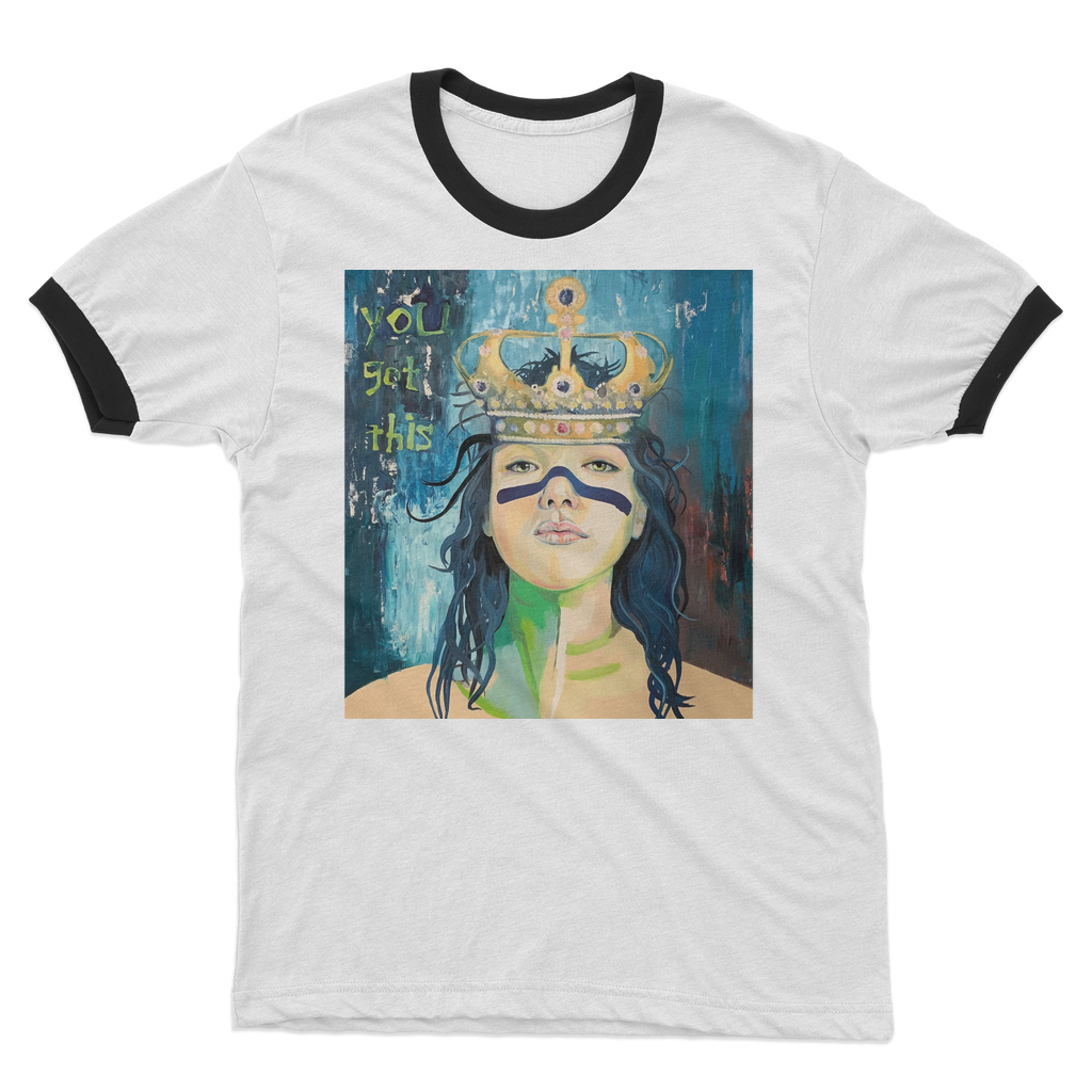 You Got This Adult Ringer T-Shirt - Karen Ann Jones ~ artist