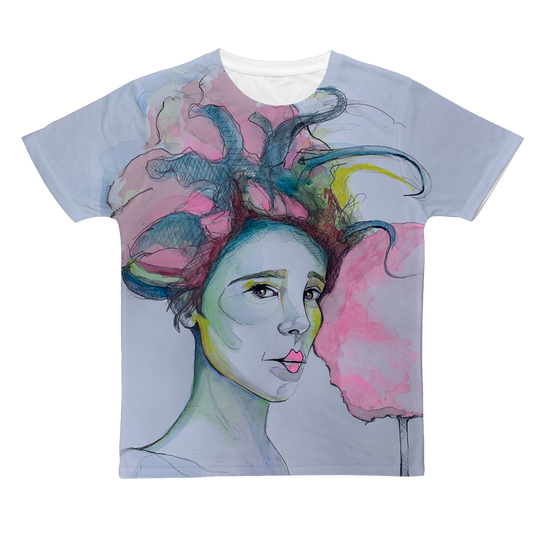 Cotton Candy  Adult T-Shirt - Karen Ann Jones ~ artist