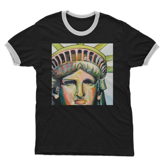 Us - Adult Ringer T-Shirt - Karen Ann Jones ~ artist