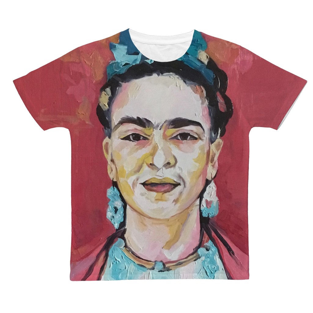 Frida Kahlo Classic Sublimation Adult T-Shirt - Karen Ann Jones ~ artist